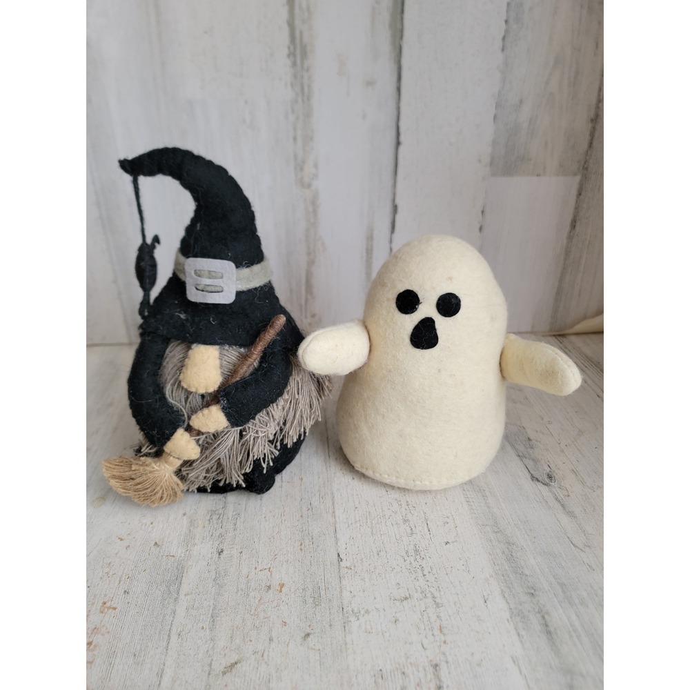 Weighted felt ghost witch Halloween home decor set spooky cute unique‎